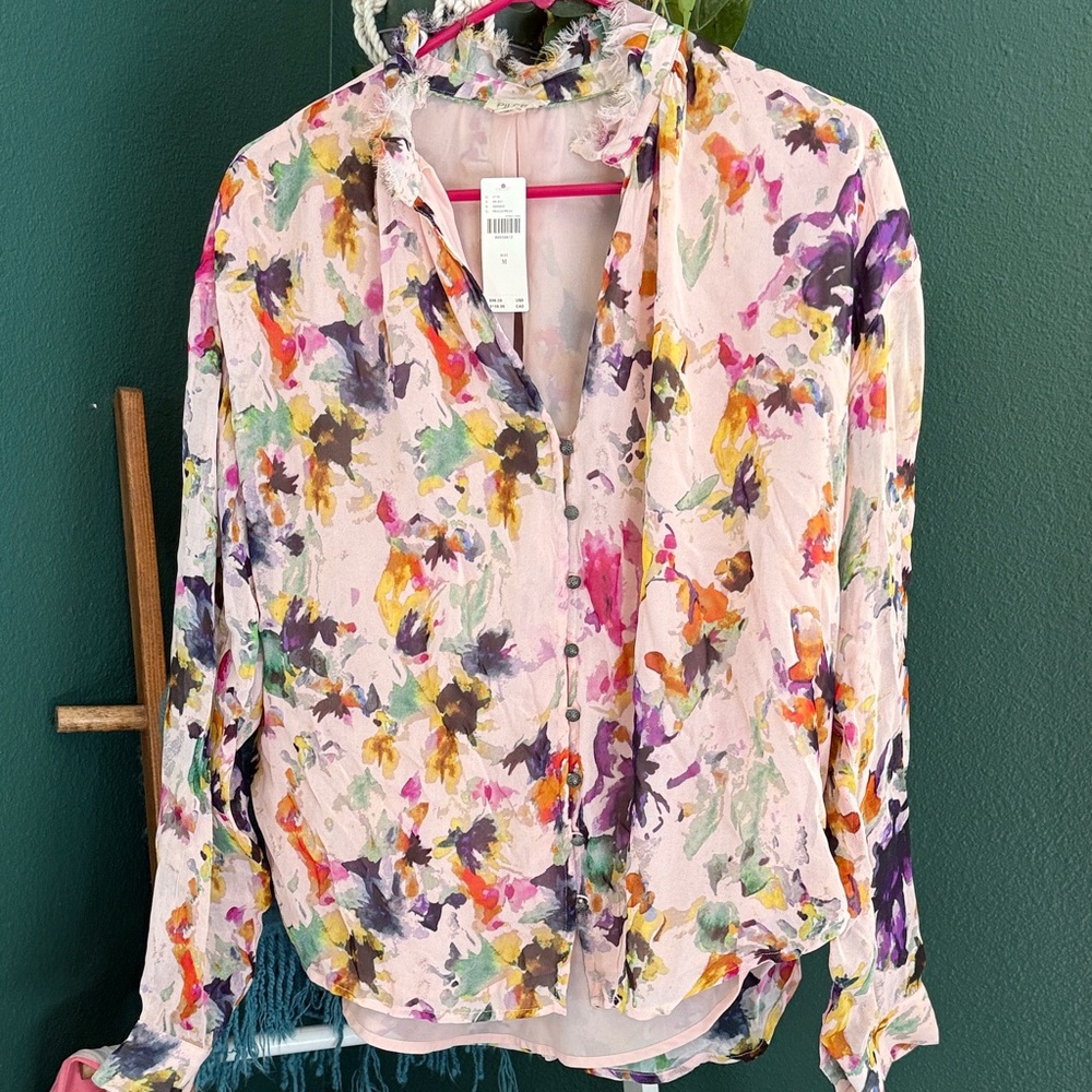 💥SOLD💥 Pilcro Multicolor Floral Button Down Shirt